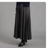 マシュマロタッチスエード ランダムプリーツロングスカート 90cm丈 | Fetchcollectionボトムス専門店 | 詳細画像13 