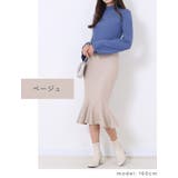 ニット ペプラムスカート ひざ丈スカート | Fetchcollectionボトムス専門店 | 詳細画像4 