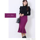 ニット ペプラムスカート ひざ丈スカート | Fetchcollectionボトムス専門店 | 詳細画像10 