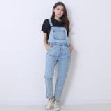 サックス | きれいめ オーバーオール 大人 | Fetchcollectionボトムス専門店