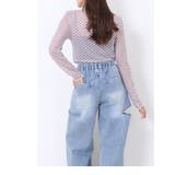 スラブデニム 破れ加工 ワイドストレートパンツ | Fetch | 詳細画像11