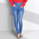 [B]ライトブルー | きれいめ ハイウエスト大人 可愛い | Fetchcollectionボトムス専門店