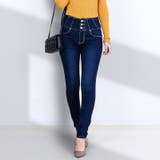 [B]ネイビー | きれいめ ハイウエスト大人 可愛い | Fetchcollectionボトムス専門店