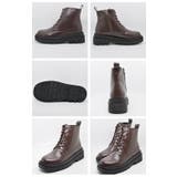 ブーツ レディース 5200 サイドファスナー レースアップブーツ 厚底 | つるや | 詳細画像5 