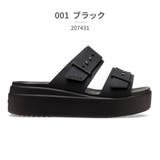 001_ブラック | crocs BROOKLYN SANDAL LOW WEDGE | つるや