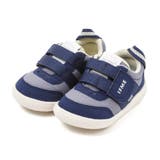 BLUE | ワンベルト サッカーストライプ 20-3307 ファーストシューズ ベビー | つるや