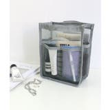 グレー | メッシュバッグインバッグ縦型中 | TRYSIL