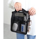 ブラック | メッシュバッグインバッグ縦型中 | TRYSIL