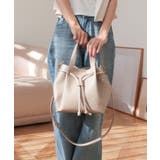 グレージュ | 【デイリー/ミディアムサイズ/2way】2way巾着トートバッグ | TRYSIL