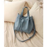 サックス | 【デイリー/ミディアムサイズ/2way】2way巾着トートバッグ | TRYSIL