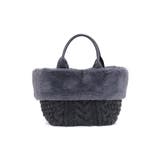 ブラック | ニットフェイクファートートバッグ | TRYSIL