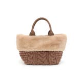 モカ | ニットフェイクファートートバッグ | TRYSIL