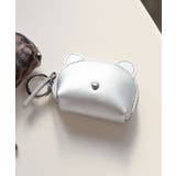 シルバー | 【プレゼント/コンパクト/小銭入れ】ネコキーケースポーチチャーム | TRYSIL