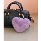 ラベンダー | フェイクファーハートポーチチャーム | TRYSIL