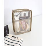 グレージュ | メッシュスクエアポーチ縦型 | TRYSIL