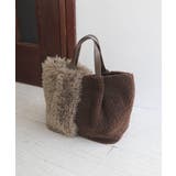 モカ | 【デイリー/ロングセラー/軽量】ファー切り替えトートバッグ | TRYSIL