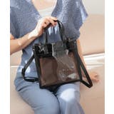 ブラック | 【デイリー ミディアムサイズ 2way】メッシュポーチ付き2wayクリアトートバ… | TRYSIL