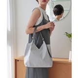 グレー | 【デイリー/軽量/シーズンレス】ベルトハンドルＶカットトートバッグ | TRYSIL