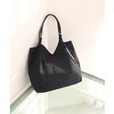 ブラック | 【デイリー/軽量/シーズンレス】ベルトハンドルＶカットトートバッグ | TRYSIL