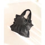 ブラック | 【オケージョン/軽量/サブバッグ】ラメフリルトートバッグ | TRYSIL