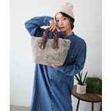 【大人女子/プレゼント/ロングセラー】フェイクファーハンドルフリルトートバッグ | TRYSIL | 詳細画像14 