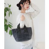 【大人女子/プレゼント/ロングセラー】フェイクファーハンドルフリルトートバッグ | TRYSIL | 詳細画像8 