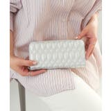 シルバー | 【収納力/たっぷり仕分け/プレゼント】キルティング長財布 | TRYSIL