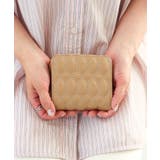 ベージュ | 【コンパクト/収納力/プレゼント】キルティング二つ折り | TRYSIL