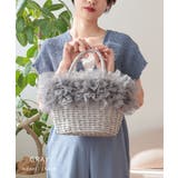 【カゴバッグ/リゾート/プレゼント】チュールフリルカゴバッグ | TRYSIL | 詳細画像2 