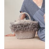 グレー | 【カゴバッグ/リゾート/プレゼント】チュールフリルカゴバッグ | TRYSIL