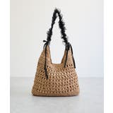 【カゴバッグ/リゾート/軽量】ペーパー×チュールフリルワンショルダーバッグ | TRYSIL | 詳細画像9 