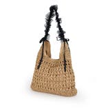 【カゴバッグ/リゾート/軽量】ペーパー×チュールフリルワンショルダーバッグ | TRYSIL | 詳細画像18 