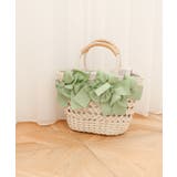 ミント | 【カゴバッグ/リゾート/プレゼント】リボン装飾かごバッグ | TRYSIL