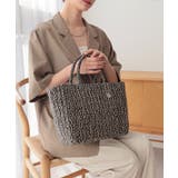 ブラック | 【カゴバッグ/リゾート/軽量】メタリックミックスペーパートートバッグ | TRYSIL