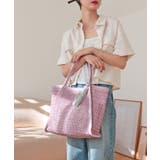 ラベンダー | 【カゴバッグ/A4/軽量】透かし編みペーパーシートトートバッグ | TRYSIL