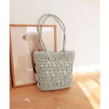 ミント | 【カゴバッグ/リゾート/軽量】ハートモチーフ編みペーパートートバッグ | TRYSIL