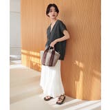 【カゴバッグ/リゾート/軽量】口元巾着ハンドルテープペーパートートバッグ | TRYSIL | 詳細画像12 