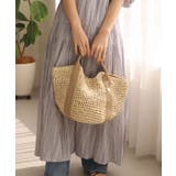 グレージュ | 【カゴバッグ/リゾート/定番】ハンドルテープペーパートートバッグ | TRYSIL