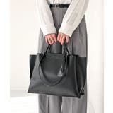 ブラック | LILY/横型A4トートバッグ | TRYSIL