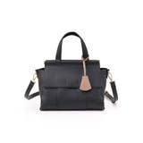 ブラック | ANNABEL / ダブルフラップ2wayハンドバッグ | TRYSIL
