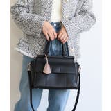 ブラック | ANNABEL / ダブルフラップ2wayハンドバッグ | TRYSIL