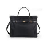 ブラック | ベルトデザイン 軽量A4トートバッグ | TRYSIL