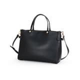 ブラック | KALMIA / 横型A4トートバッグ | TRYSIL