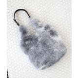 グレー | ミックスフェイクファーショルダーバッグ | TRYSIL