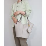 【オールシーズン/A4/通勤通学】チャーム付き バケットトートバッグ | TRYSIL | 詳細画像2 