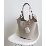 グレー | 【オールシーズン/A4/通勤通学】チャーム付き バケットトートバッグ | TRYSIL