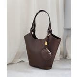 ダークブラウン | 【オールシーズン/A4/通勤通学】チャーム付き バケットトートバッグ | TRYSIL