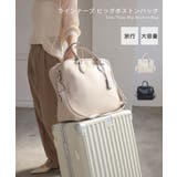 【オールシーズン/旅行/大容量】ラインテープ ビッグボストンバッグ | TRYSIL | 詳細画像1 