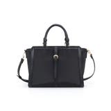 ブラック | ベルトデザイン2wayスクエアトートバッグ | TRYSIL