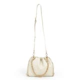アイボリー | チェーンハンドル巾着ショルダーバッグ | TRYSIL